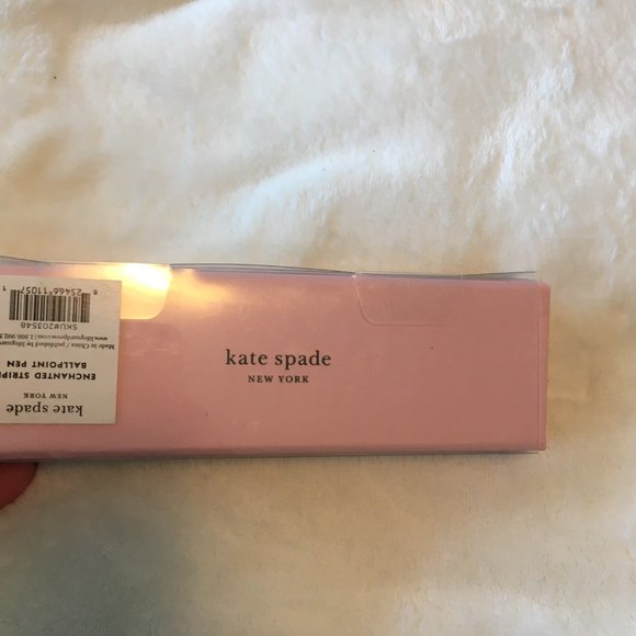 kate spade enchanted stripe pink blue yellow green pen nwt - Picture 6 of 7
